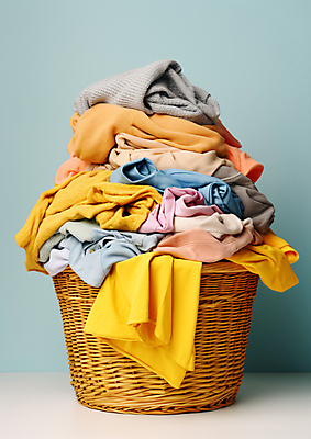 JPG 편집이미지 옷 사람없음 바구니 빨래 가득함 담기 정리 빨래바구니 빨랫감 편집실사 AI포토 AI콘텐츠 가사 모션 CG 파일형식