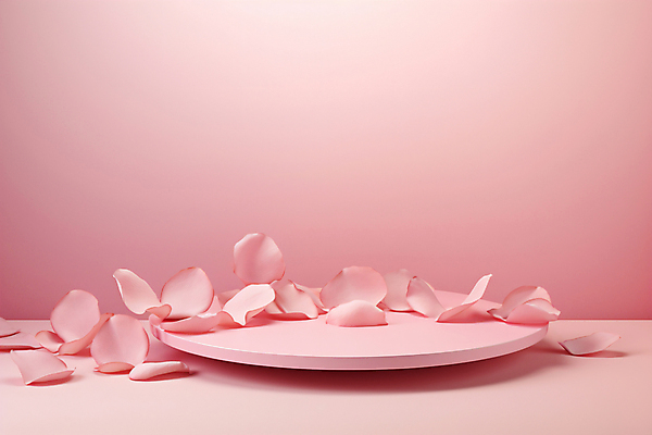 JPG 편집이미지 꽃잎 꽃 분홍색 백그라운드 사람없음 디지털합성 단상 편집실사 AI포토 AI콘텐츠 식물 컬러 CG 파일형식