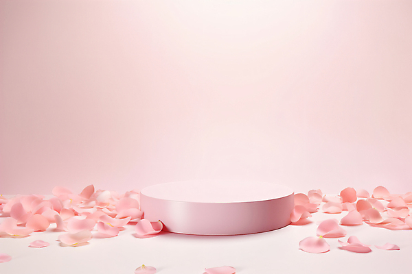 JPG 편집이미지 꽃잎 꽃 분홍색 백그라운드 사람없음 디지털합성 단상 편집실사 AI포토 AI콘텐츠 식물 컬러 CG 파일형식