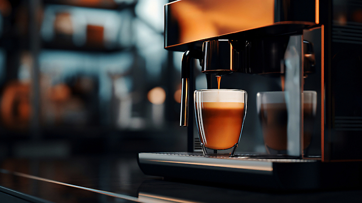 JPG 편집이미지 커피 사람없음 카페 커피메이커 디지털합성 힐링 에스프레소 홈카페 편집실사 AI포토 AI콘텐츠 음료 상점 CG 커피용품 파일형식