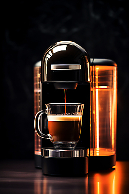 JPG 편집이미지 커피 사람없음 카페 커피메이커 디지털합성 힐링 에스프레소 홈카페 편집실사 AI포토 AI콘텐츠 음료 상점 CG 커피용품 파일형식