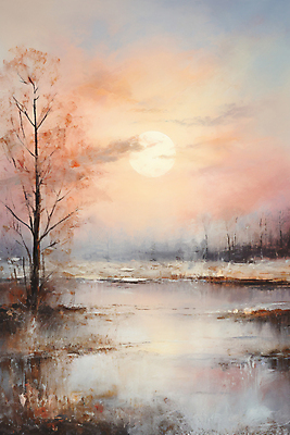 JPG 나무 편집이미지 계절 겨울 자연 하늘 풍경 사람없음 일몰 디지털합성 그림 유화 이미지편집 편집실사 식물 미술 노을 CG 생태계 파일형식