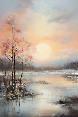 JPG 나무 편집이미지 계절 겨울 자연 하늘 풍경 사람없음 일몰 디지털합성 그림 유화 이미지편집 편집실사 식물 미술 노을 CG 생태계 파일형식