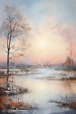 JPG 나무 편집이미지 계절 겨울 자연 하늘 풍경 사람없음 일몰 디지털합성 그림 유화 이미지편집 편집실사 식물 미술 노을 CG 생태계 파일형식