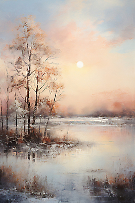 JPG 나무 편집이미지 계절 겨울 자연 하늘 풍경 사람없음 일몰 디지털합성 그림 유화 이미지편집 편집실사 식물 미술 노을 CG 생태계 파일형식