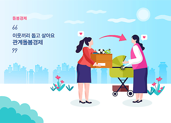 전신 여자 화살표 일러스트 엄마 들기 성인 두명 상자 장난감 유모차 나눔 이웃 돌봄 성인여자만 돌봄서비스 2024트렌드 돌봄경제 국내일러스트 AI파일 가족 모션 사람 유행 아기용품 서비스 신조어 여자만 성인만 파일형식 벡터 2024년