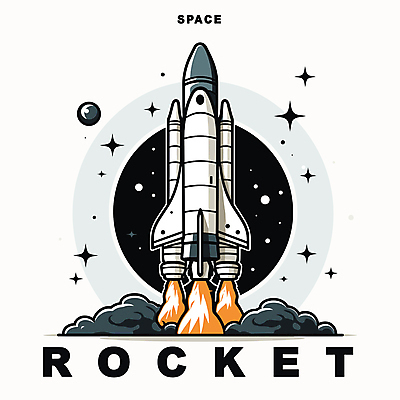 영어 별 일러스트 사람없음 반짝임 우주 로켓 연기 발사 우주선 우주공학 국내일러스트 AI파일 자연요소 문자 모션 공학 파일형식 벡터