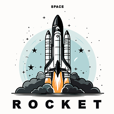 영어 별 일러스트 사람없음 우주 로켓 연기 발사 우주선 우주공학 국내일러스트 AI파일 자연요소 문자 공학 파일형식 벡터