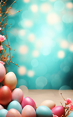 JPG 편집 편집이미지 기독교 종교 백그라운드 이벤트 사람없음 반짝임 매끈함 부활절계란 광택 블러 파스텔톤 편집실사 AI컴퓨터그래픽 AI콘텐츠 컬러 모션 부활절 계란 감각 CG 파일형식