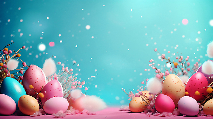 JPG 편집 편집이미지 기독교 종교 백그라운드 이벤트 사람없음 반짝임 매끈함 부활절계란 광택 블러 파스텔톤 편집실사 AI컴퓨터그래픽 AI콘텐츠 컬러 모션 부활절 계란 감각 CG 파일형식