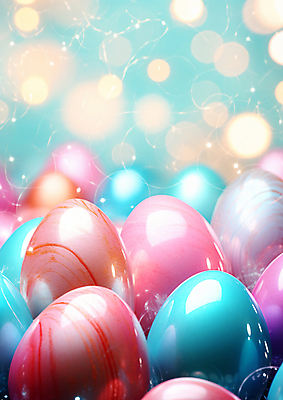 JPG 편집 편집이미지 기독교 종교 백그라운드 이벤트 사람없음 반짝임 매끈함 부활절계란 광택 블러 파스텔톤 편집실사 AI컴퓨터그래픽 AI콘텐츠 컬러 모션 부활절 계란 감각 CG 파일형식