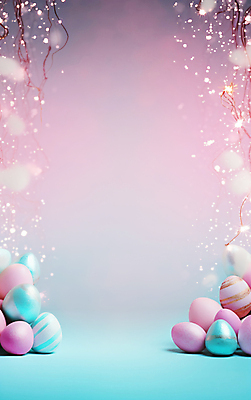 JPG 편집 편집이미지 기독교 종교 백그라운드 이벤트 사람없음 반짝임 매끈함 부활절계란 광택 블러 파스텔톤 편집실사 AI컴퓨터그래픽 AI콘텐츠 컬러 모션 부활절 계란 감각 CG 파일형식