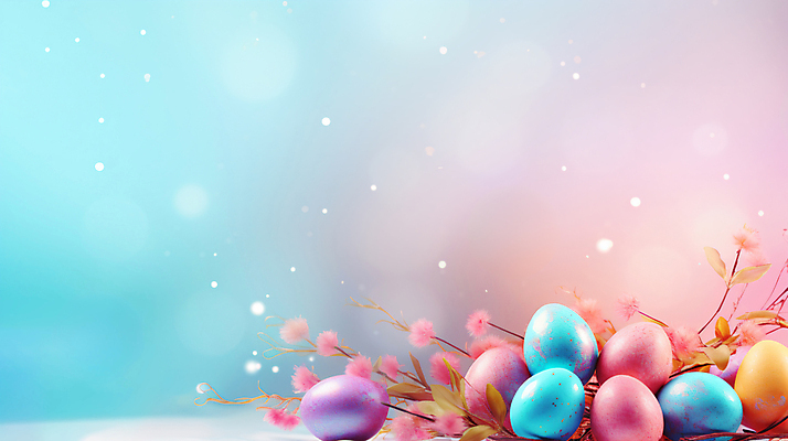 JPG 편집 편집이미지 기독교 종교 백그라운드 이벤트 사람없음 반짝임 매끈함 부활절계란 광택 블러 파스텔톤 편집실사 AI컴퓨터그래픽 AI콘텐츠 컬러 모션 부활절 계란 감각 CG 파일형식