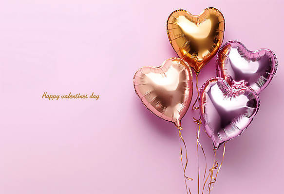 PSD 편집이미지 분홍색 백그라운드 발렌타인데이 사람없음 파티 하트 광택 하트풍선 풍선 이미지편집 모양 컬러 데이이벤트 이벤트 파일형식