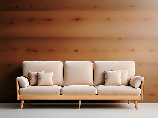 JPG 편집이미지 가구 사람없음 인테리어 소파 갈색 흰색 디지털합성 나무벽 베이지색 편집소스 편집실사 AI포토 AI콘텐츠 디자인 벽 컬러 생활용품 의자 목재 CG 파일형식