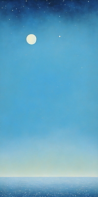 JPG 바다 백그라운드 일러스트 자연 밤하늘 풍경 초원 사람없음 파란색 달 야간 국내일러스트 AI일러스트 AI콘텐츠 자연요소 컬러 하늘 생태계 파일형식