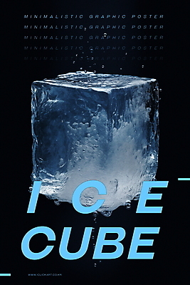 PSD 디자인 영어 포스터 일러스트 타이포그라피 사람없음 유행 얼음 검은색 차가움 심플 미니멀 국내일러스트 자연요소 문자 컬러 파일형식