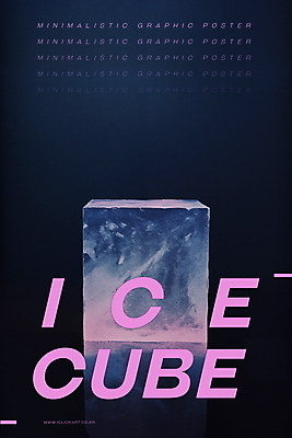 PSD 디자인 영어 포스터 일러스트 타이포그라피 사람없음 유행 얼음 검은색 차가움 심플 미니멀 국내일러스트 자연요소 문자 컬러 파일형식