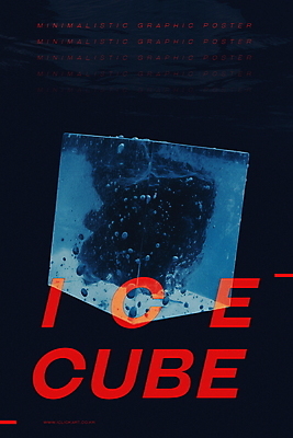 PSD 디자인 영어 포스터 일러스트 타이포그라피 사람없음 유행 얼음 검은색 차가움 심플 미니멀 국내일러스트 자연요소 문자 컬러 파일형식