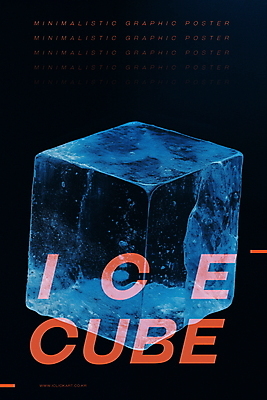 PSD 디자인 영어 포스터 일러스트 타이포그라피 사람없음 유행 얼음 검은색 차가움 심플 미니멀 국내일러스트 자연요소 문자 컬러 파일형식