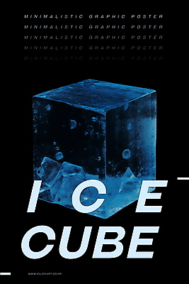 PSD 디자인 영어 포스터 일러스트 타이포그라피 사람없음 유행 얼음 검은색 차가움 심플 미니멀 국내일러스트 자연요소 문자 컬러 파일형식