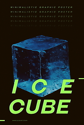 PSD 디자인 영어 포스터 일러스트 타이포그라피 사람없음 유행 얼음 검은색 차가움 심플 미니멀 국내일러스트 자연요소 문자 컬러 파일형식