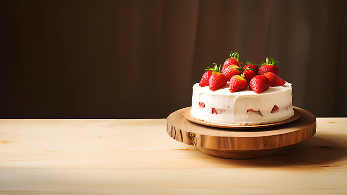 JPG 편집이미지 딸기 디저트 사람없음 케이크 나무받침 딸기케이크 편집실사 AI포토 AI콘텐츠 음식 과일 목재 받침대 CG 파일형식