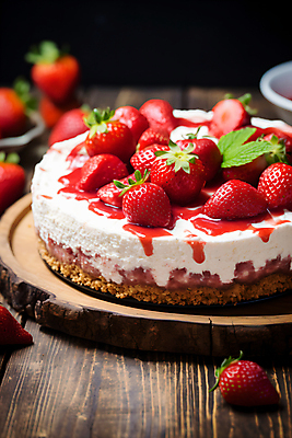 JPG 편집이미지 딸기 디저트 사람없음 케이크 나무탁자 딸기케이크 편집실사 AI포토 AI콘텐츠 음식 과일 탁자 CG 파일형식