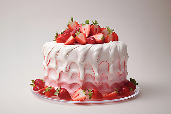 JPG 편집이미지 분홍색 딸기 디저트 사람없음 케이크 흐름 딸기케이크 편집실사 AI포토 AI콘텐츠 음식 컬러 컨셉 과일 CG 파일형식