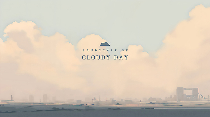 PSD 구름 백그라운드 일러스트 공장 하늘 풍경 타이포그라피 사람없음 빈티지 전봇대 감성 흐림 국내일러스트 자연요소 문자 공공시설 컨셉 공업 날씨 파일형식