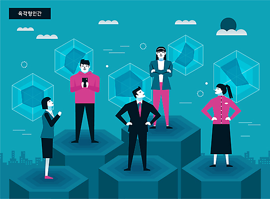 전신 구름 여자 남자 허리손 일러스트 그래프 들기 여러명 성인 반짝임 스마트폰 태양 팔짱 올려보기 측정 청록색 육각형 완벽 성인만 2024트렌드 육각형인간 국내일러스트 AI파일 자연요소 도형 컬러 포즈 다수 컨셉 모션 사람 핸드폰 스마트기기 유행 신조어 파일형식 벡터 2024년