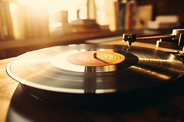 JPG 편집이미지 음악 사람없음 햇빛 레코드 분위기 감성 턴테이블 레코드플레이어 편집실사 AI포토 AI콘텐츠 컨셉 문화예술 태양 음반 CG 파일형식