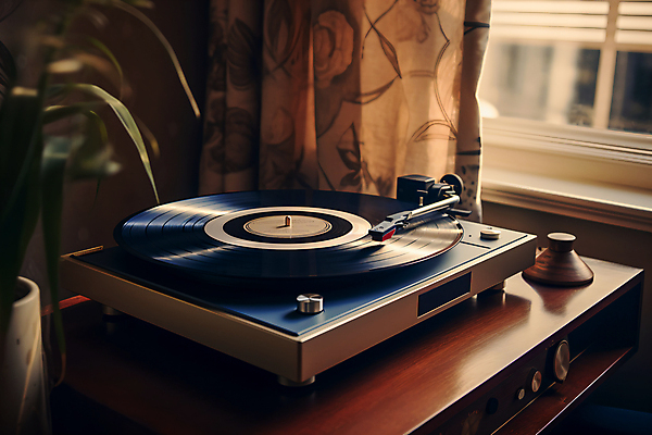 JPG 편집이미지 화초 음악 창문 사람없음 레코드 커튼 분위기 감성 턴테이블 레코드플레이어 편집실사 AI포토 AI콘텐츠 식물 컨셉 문화예술 음반 CG 파일형식