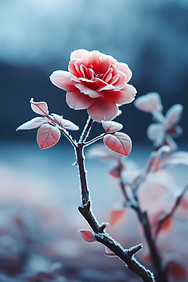 JPG 편집이미지 겨울 풍경 사람없음 추위 눈 화려 차가움 서리 동백 동백나무 편집실사 AI포토 AI콘텐츠 자연요소 나무 계절 꽃 컨셉 날씨 CG 파일형식