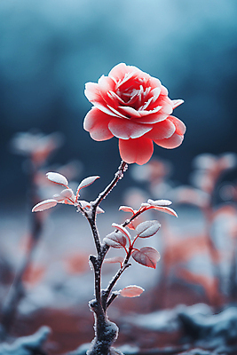 JPG 편집이미지 겨울 풍경 사람없음 추위 눈 화려 차가움 서리 동백 동백나무 편집실사 AI포토 AI콘텐츠 자연요소 나무 계절 꽃 컨셉 날씨 CG 파일형식