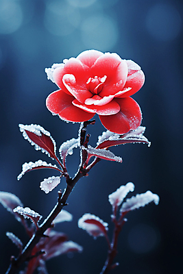 JPG 편집이미지 겨울 풍경 사람없음 추위 눈 화려 차가움 서리 동백 동백나무 편집실사 AI포토 AI콘텐츠 자연요소 나무 계절 꽃 컨셉 날씨 CG 파일형식