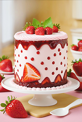 JPG 편집이미지 접시 잎 딸기 단면 디저트 사람없음 빨간색 케이크 달콤 딸기케이크 편집실사 AI포토 AI콘텐츠 식물 식기 음식 컬러 과일 맛 CG 파일형식