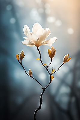 JPG 편집이미지 자연 풍경 사람없음 우아함 꽃봉오리 목련 목련나무 편집실사 AI포토 AI콘텐츠 나무 꽃 컨셉 CG 생태계 파일형식