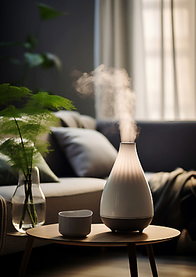 JPG 편집이미지 화분 거실 창문 탁자 실내 사람없음 전자제품 인테리어 소파 수증기 가습기 습도 편집실사 AI포토 AI콘텐츠 디자인 가구 의자 내부 CG 파일형식