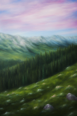 JPG 나무 구름 백그라운드 일러스트 자연 하늘 산 풍경 사람없음 숲 몽환 국내일러스트 AI일러스트 AI콘텐츠 자연요소 식물 컨셉 생태계 파일형식