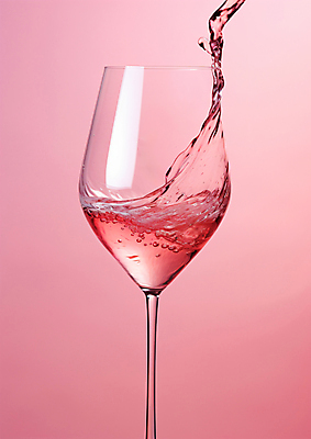 JPG 편집이미지 물결 분홍색 와인잔 잔 사람없음 와인 스플래쉬 편집실사 AI포토 AI콘텐츠 식기 컬러 술잔 주류 CG 파일형식