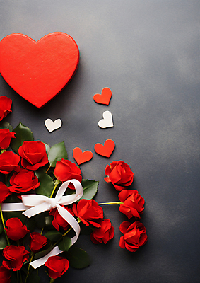 JPG 편집이미지 발렌타인데이 사랑 이벤트 사람없음 빨간색 장미 하트 편집실사 AI포토 AI콘텐츠 모양 꽃 감정 컬러 데이이벤트 CG 파일형식