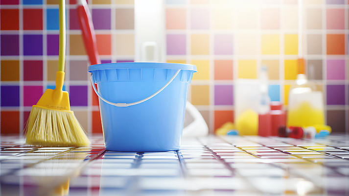 JPG 편집이미지 사람없음 솔 청소도구 청소 양동이 화장실 바닥청소 편집실사 AI포토 AI콘텐츠 도구 CG 파일형식