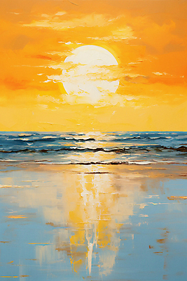 JPG 구름 파도 바다 일러스트 자연 풍경 해변 사람없음 태양 일몰 유화 국내일러스트 AI일러스트 AI콘텐츠 자연요소 미술 노을 생태계 파일형식