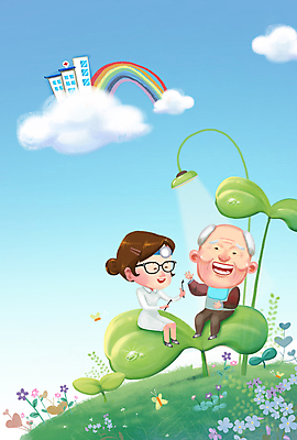 전신 PSD 구름 여자 할아버지 노년 남자 꽃 일러스트 건강 치과 병원 앉기 성인 두명 새싹 건강관리 진료 의사 언덕 치과의사 치과진료 노후건강 국내일러스트 자연요소 식물 의학 모션 관리 사람 노후 의료진 파일형식