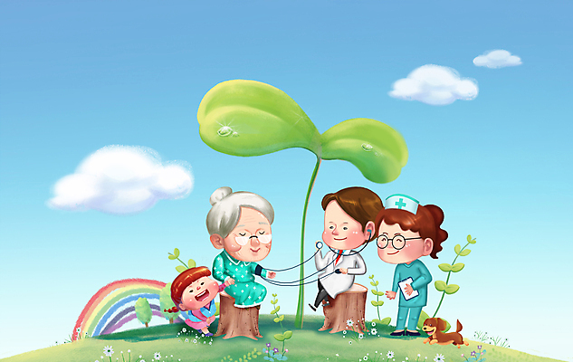 전신 PSD 여자 남자 꽃 할머니 어린이 무지개 일러스트 건강 앉기 소녀 여러명 성인 새싹 건강관리 간호사 의사 언덕 나무밑둥 혈압계 노후건강 혈압 혈압측정 국내일러스트 자연요소 나무 식물 노년 다수 의학 의료기기 모션 관리 사람 노후 의료진 측정 파일형식