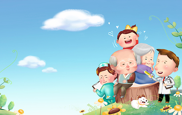 PSD 구름 여자 할아버지 노년 남자 꽃 할머니 어린이 일러스트 건강 주사기 앉기 소녀 여러명 성인 건강관리 간호사 의사 강아지 나무밑둥 노후건강 예방접종 국내일러스트 자연요소 나무 식물 다수 의료기기 모션 관리 사람 노후 반려동물 의료진 개 접종 파일형식