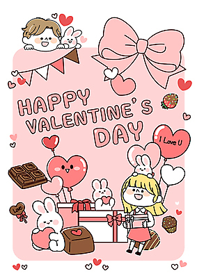 전신 커플 여자 남자 리본 분홍색 프로포즈 일러스트 발렌타인데이 사탕 선물 사랑 상반신 성인 두명 초콜릿 다정 토끼 토끼캐릭터 연애 풍선 고백데이 성인만 국내일러스트 AI파일 감정 컬러 동물캐릭터 컨셉 포유류 관계 데이이벤트 디저트 사람 반려동물 파일형식 벡터