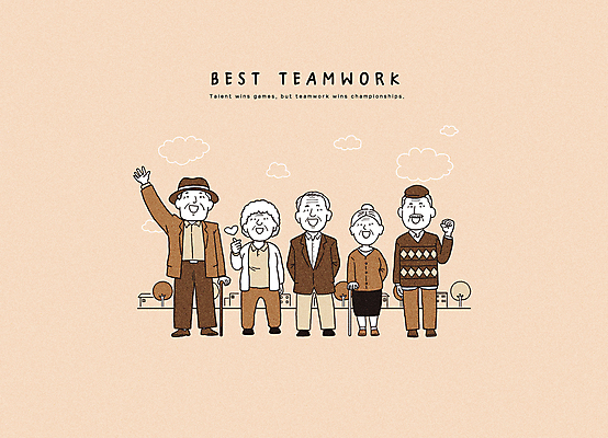 전신 PSD 나무 구름 여자 할아버지 노년 남자 할머니 일러스트 지팡이 협력 서기 여러명 건물 갈색 손들기 파이팅 주먹 그룹 손하트 고령화 노인만 국내일러스트 자연요소 식물 건축물 컬러 다수 모션 사람 손짓 성인 사회이슈 성인만 파일형식