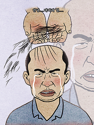 PSD 손 남자 중년 일러스트 스트레스 한명 상반신 신체부위 머리카락 고통 슬픔 자신감 눈물 괴로움 코믹 대머리 잔상 탈모 중년남자한명만 남성호르몬 흩날리기 국내일러스트 1 헤어스타일 감정 모션 사람 성인 머리 증상 남자한명만 중년남자만 파일형식 호르몬